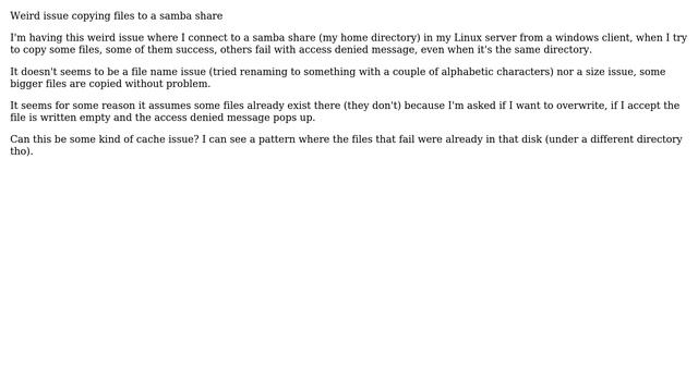 Weird issue copying files to a samba share смотреть онлайн