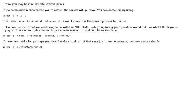 Create screen and run command without attaching (6 Solutions!!) смотреть онлайн
