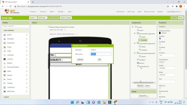 Create Email App || MIT App Inventor || Activity Starter in MIT App Inventor to Send Email смотреть онлайн