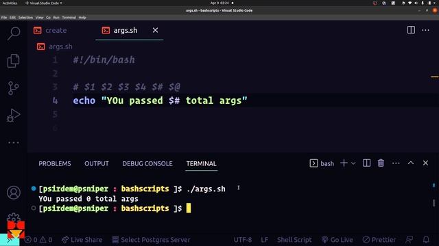 5. Bash Scripting || Passing Terminal arguments || continuation of bash script project смотреть онлайн