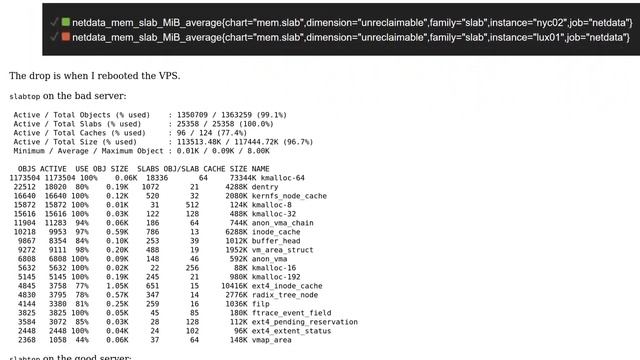 DevOps & SysAdmins: Debugging kmalloc-64 slab allocations / memory leak смотреть онлайн