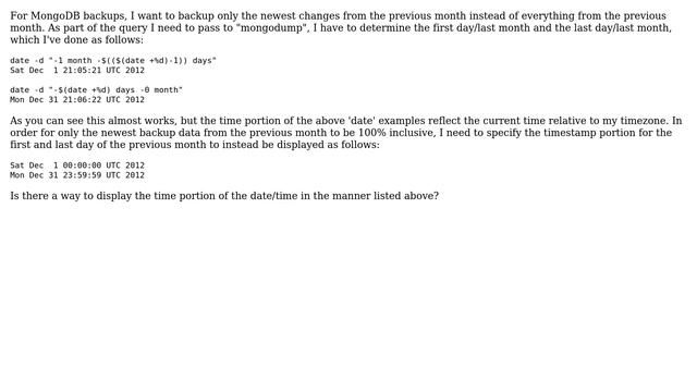 Linux date/time - monthly "mongodump" (2 Solutions!!) смотреть онлайн