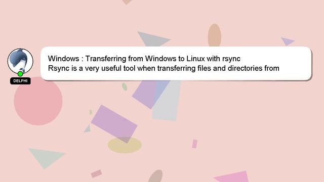 Windows : Transferring from Windows to Linux with rsync смотреть онлайн