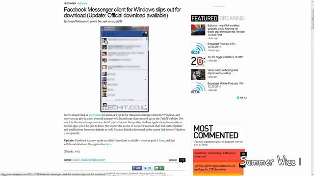 Facebook Messenger client for Windows slips out for download смотреть онлайн