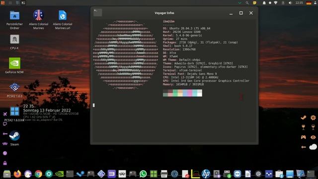 alle meine Linux Programme auf den i3 Leptop bin voll.Mein Voyager GS 20.4.4 LTS ein Xbuntu . смотреть онлайн
