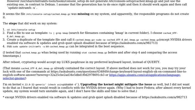 Ubuntu: Keyboard layout ignored in initramfs since kernel 4.4.0-34. How to use non-US layout? смотреть онлайн