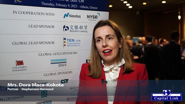 2023 13th Capital Link Greek Shipping Forum – Interview Mrs. Dora Mace-Kokota, Stephenson Harwood