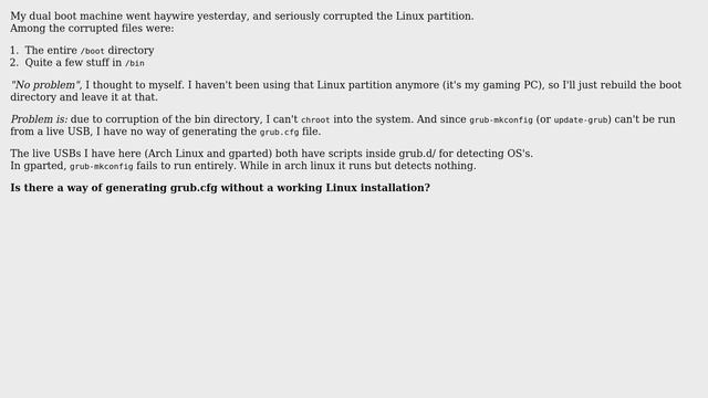Generating grub.cfg without Linux installed смотреть онлайн