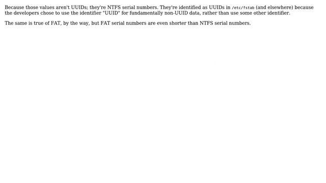 Ubuntu: Why are NTFS partition UUIDs shorter than normal? (2 Solutions!!) смотреть онлайн