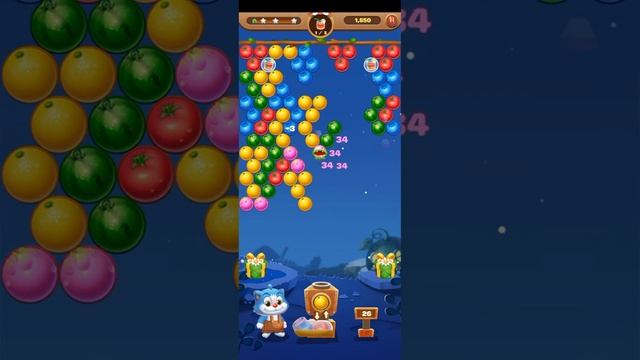 Bubble shooter | shoot bubble fruit splash | level 2141 to 2150 | fruit game смотреть онлайн