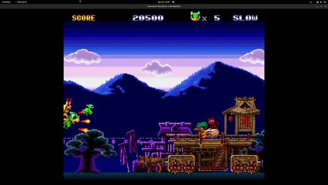 Keio Flying Squadron in RetroArch (in Fedora Linux) смотреть онлайн