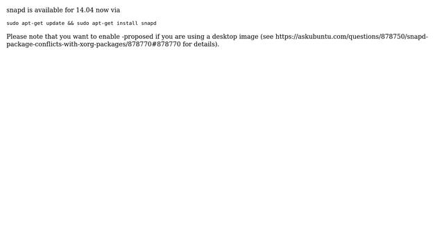 Ubuntu: Snap packages support for Ubuntu 14.04 LTS? (3 Solutions!!) смотреть онлайн