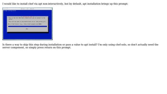 Unix & Linux: apt-get install without debconf prompt смотреть онлайн