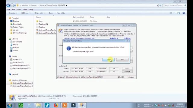 Install The Windows 10 Themes In windows 7/8/XP in Hindi смотреть онлайн
