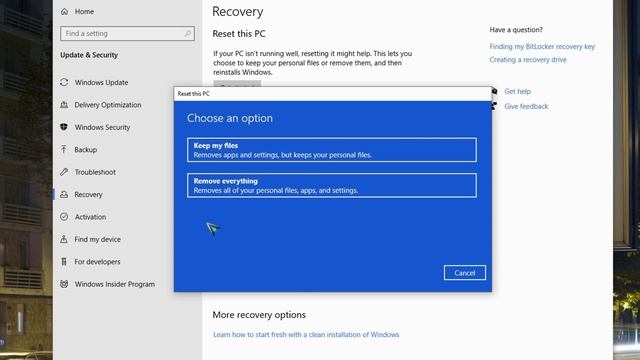 PC Reset/Reset Windows to original Factory Settings/PC Troubleshoot смотреть онлайн