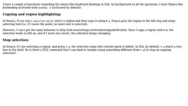 Unix & Linux: Adding more Emacs-like bindings to ZSH's line editor (ZLE) смотреть онлайн