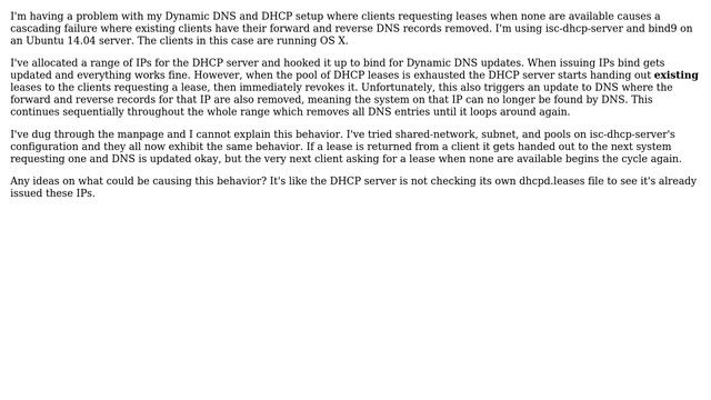 DevOps & SysAdmins: DHCP removing existing DNS records when asked for leases and none are available смотреть онлайн