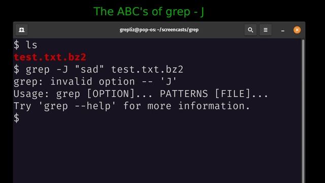 ABC's of grep - J смотреть онлайн