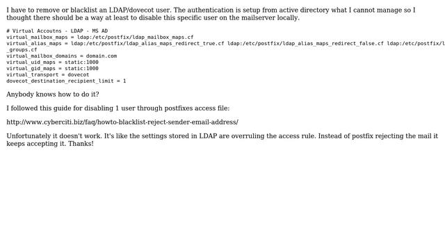 DevOps & SysAdmins: Postfix/dovecot remove LDAP user смотреть онлайн