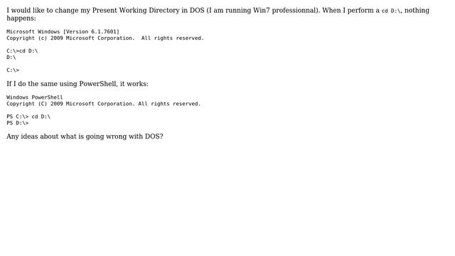 Cannot change directory with cd in DOS using Win7 (3 Solutions!!) смотреть онлайн
