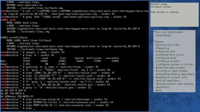 Arch Linux installation recording to kernel 5.14.15-arch1-1 (testing) смотреть онлайн