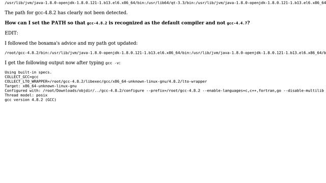 I get the response /root/gcc-4.8.2/bin: No such file or directory when I set the path in bash.rc смотреть онлайн