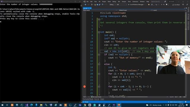OOP244 - 2221 - Dynamic Memory Allocation смотреть онлайн
