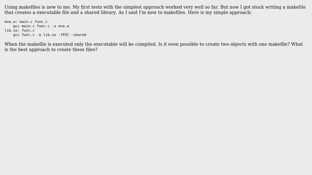 Ubuntu: Create executable and shared library with one makefile смотреть онлайн