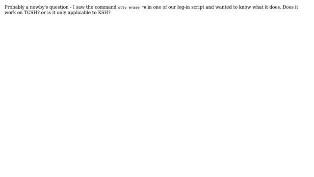 DevOps & SysAdmins: What does the command `stty erase ^H` do? смотреть онлайн