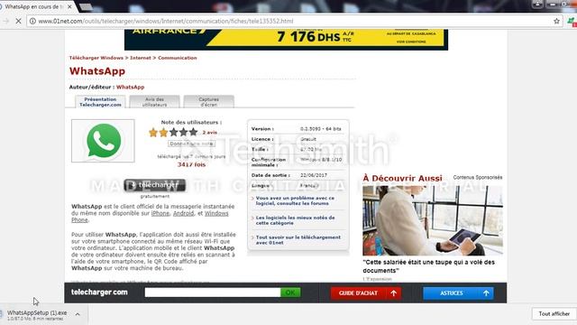 Telecharger Whatsapp pour windows 7/8/10 - تحميل واتساب للويندوز смотреть онлайн