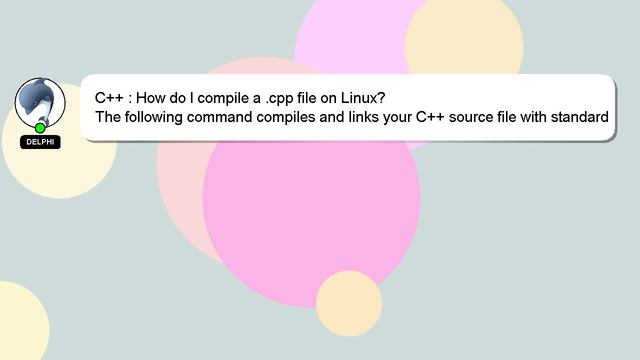 C++ : How do I compile a .cpp file on Linux? смотреть онлайн
