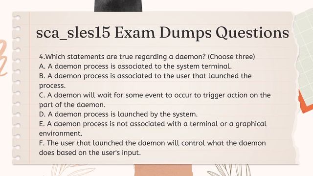 Free Dumps for sca_sles15 SUSE Certified Administrator in Enterprise Linux 15 Exam смотреть онлайн