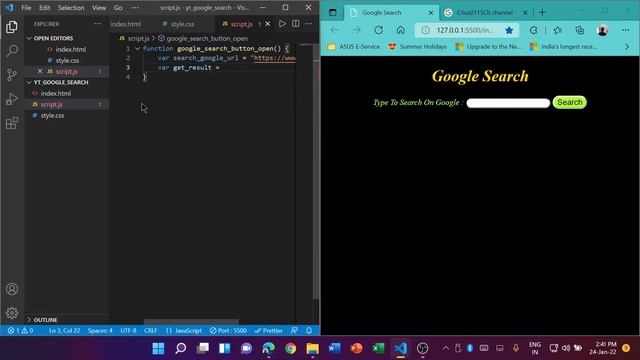 How To Make A Search Google Website With HTML,CSS,JS смотреть онлайн
