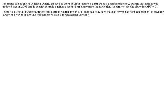 Unix & Linux: Getting an old logitech webcam to work in Linux смотреть онлайн