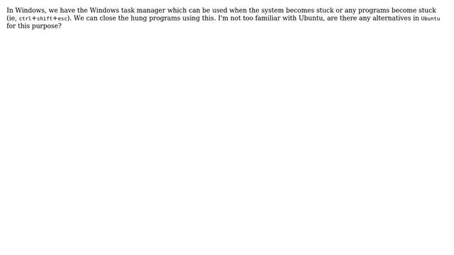 Ubuntu: Is there any alternative for task manager in Ubuntu? смотреть онлайн