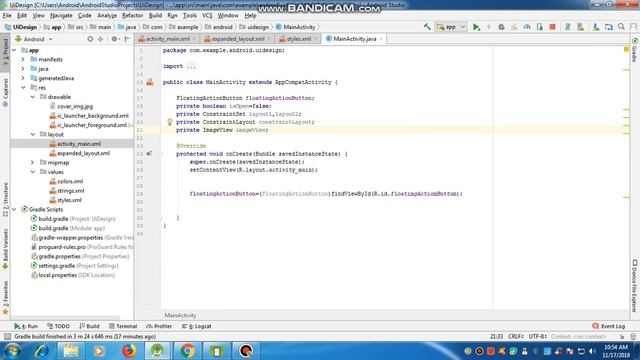 UiDesign with animation in constraint layout Android смотреть онлайн