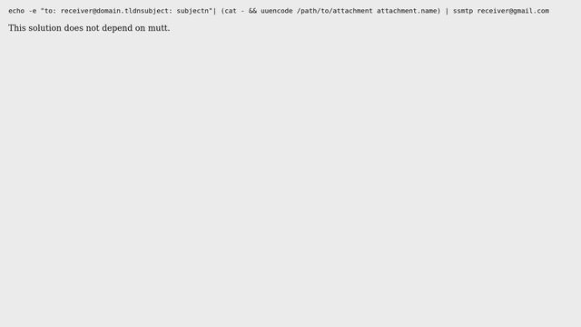 Unix & Linux: How can I send attachment with ssmtp in Linux? (4 Solutions!!) смотреть онлайн