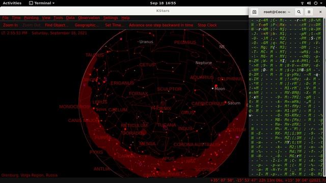 Screensaver Night Vision Kstars n Matrix Kali Linux - 4k смотреть онлайн