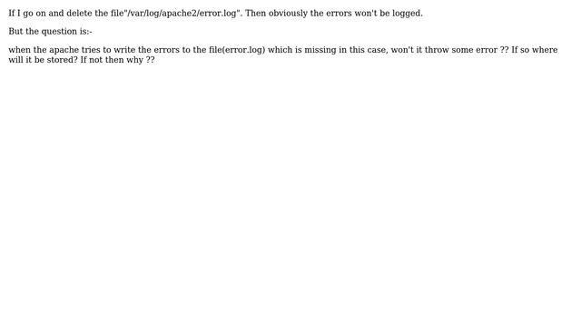 Unix & Linux: What happens if I remove the apache error.log file смотреть онлайн