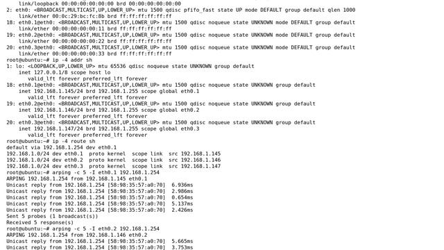 Linux - Only first virtual interface can ping external gateway смотреть онлайн