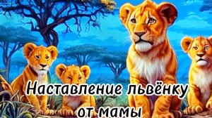 Наставление львёнку от мамы.