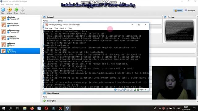 Cara Menginstal SSH server pada Debian Linux di VirtualBox смотреть онлайн