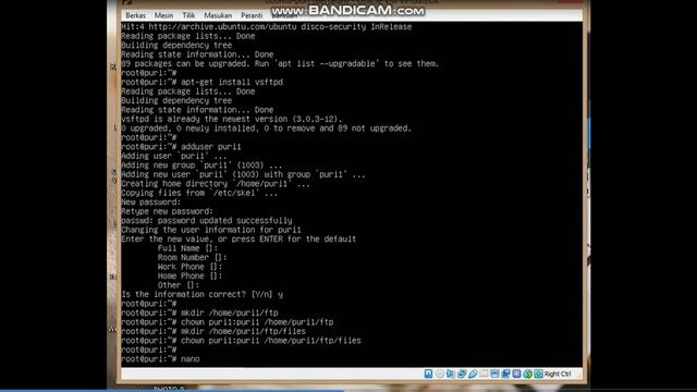 Konfigurasi FTP Ubuntu Server 19.04 смотреть онлайн