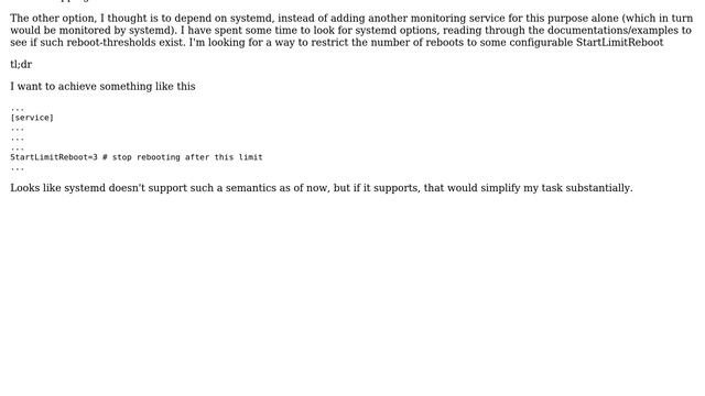 Unix & Linux: systemd reboot threshold limit смотреть онлайн