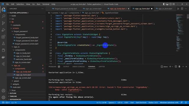 Flutter E-commerce App - Sign Up Screen Part-1(Design Header & Signup Form) смотреть онлайн
