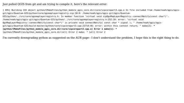 GIS: QGIS Arch Linux compilation error смотреть онлайн