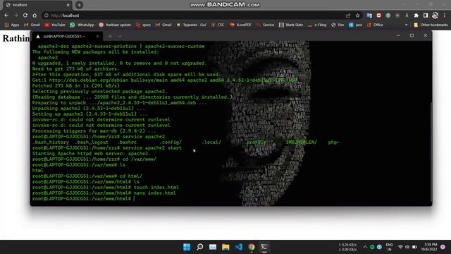 Linux Web Hosting | Local Host | Website Host | Apache2 | Linux Terminal