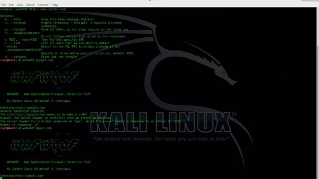 Kali Linux Detect Web Application Firewall смотреть онлайн