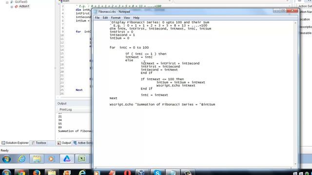 Running VBScript from Command Prompt -Explained with Fibonacci Sereies смотреть онлайн